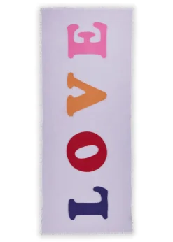 Feiner Schal aus Modal-Mischung mit Love-Schriftzug