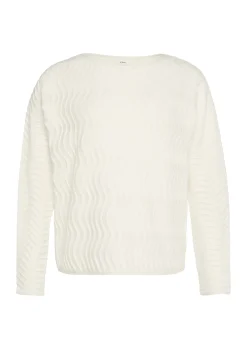 Feinstrickpullover mit Wellenstruktur