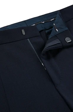 FILIGRAN GEMUSTERTE REGULAR-FIT HOSE AUS STRETCH-GEWEBE