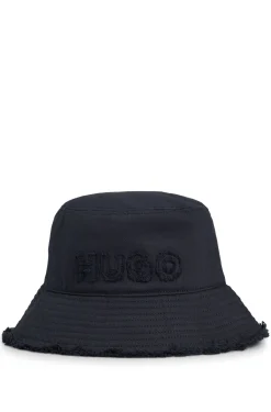 Fischerhut aus Baumwolle mit Logo und Fransen