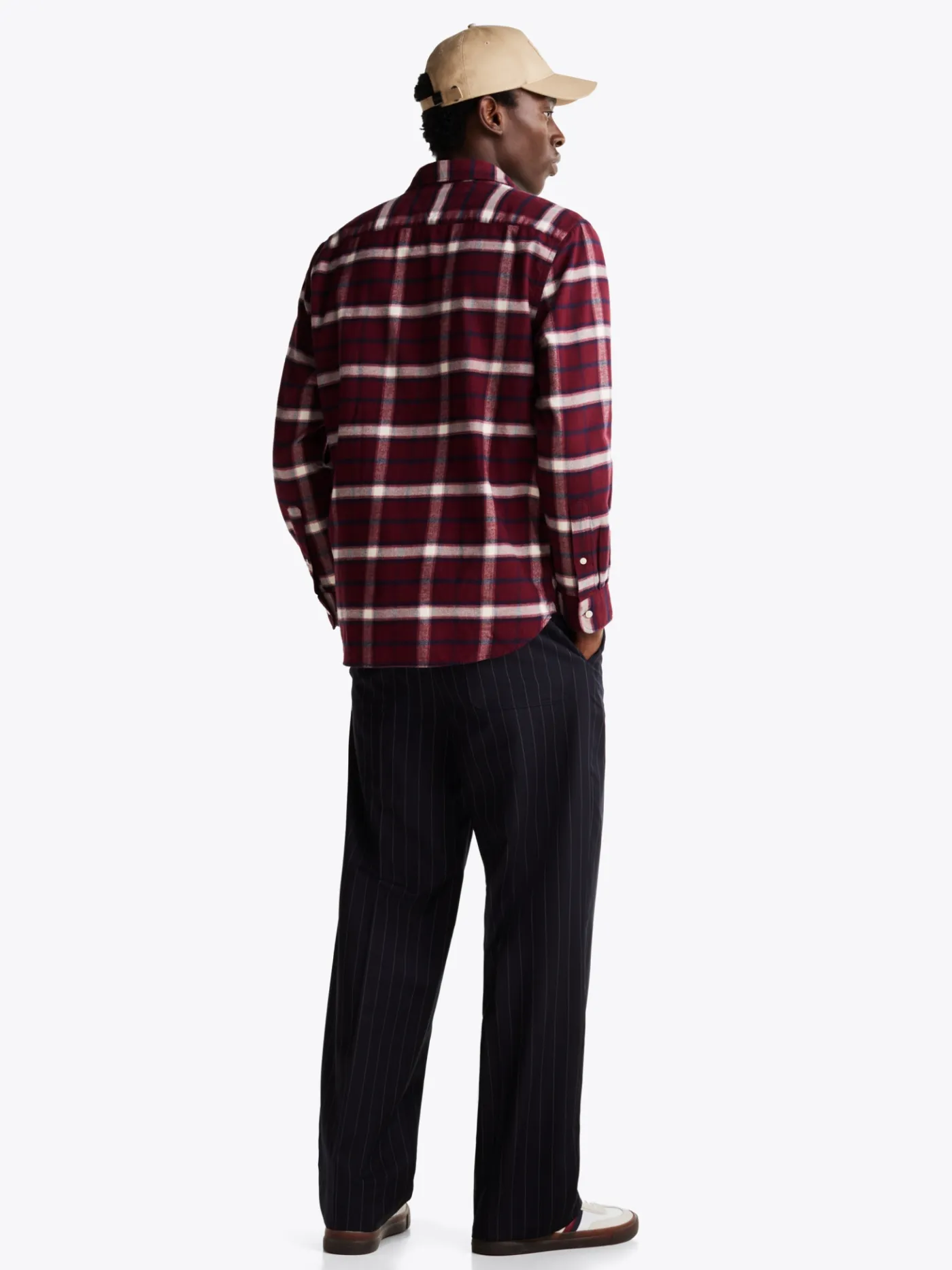 Gebürstetes Regular Fit Hemd mit Shadow-Karos