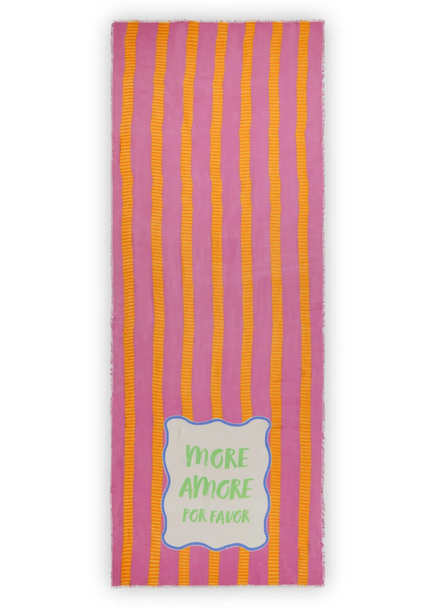 gedruckter Schal aus weicher Viskose-Model-Mischung mit More-Amore-Druck