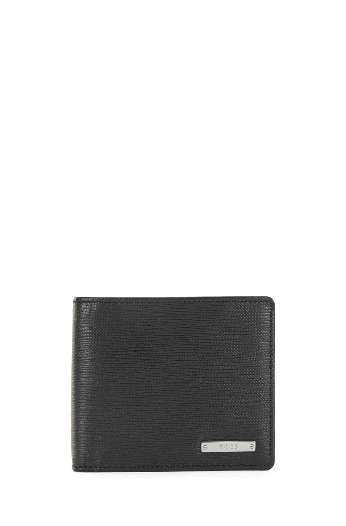 GELDBÖRSE AUS GEPRÄGTEM ITALIENISCHEM LEDER MIT LOGO-APPLIKATION GalleryA_8 cc