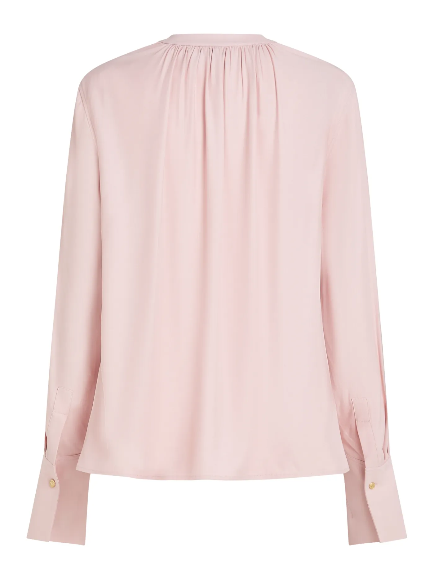 Geraffte Relaxed Fit Bluse mit V-Ausschnitt