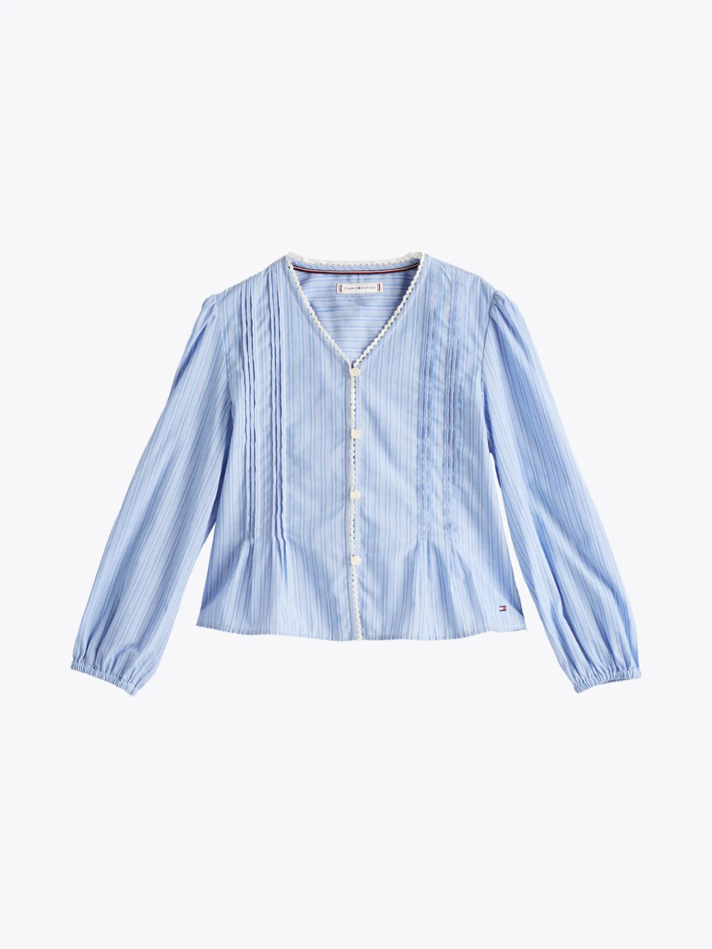 Gestreifte Bluse mit Falten