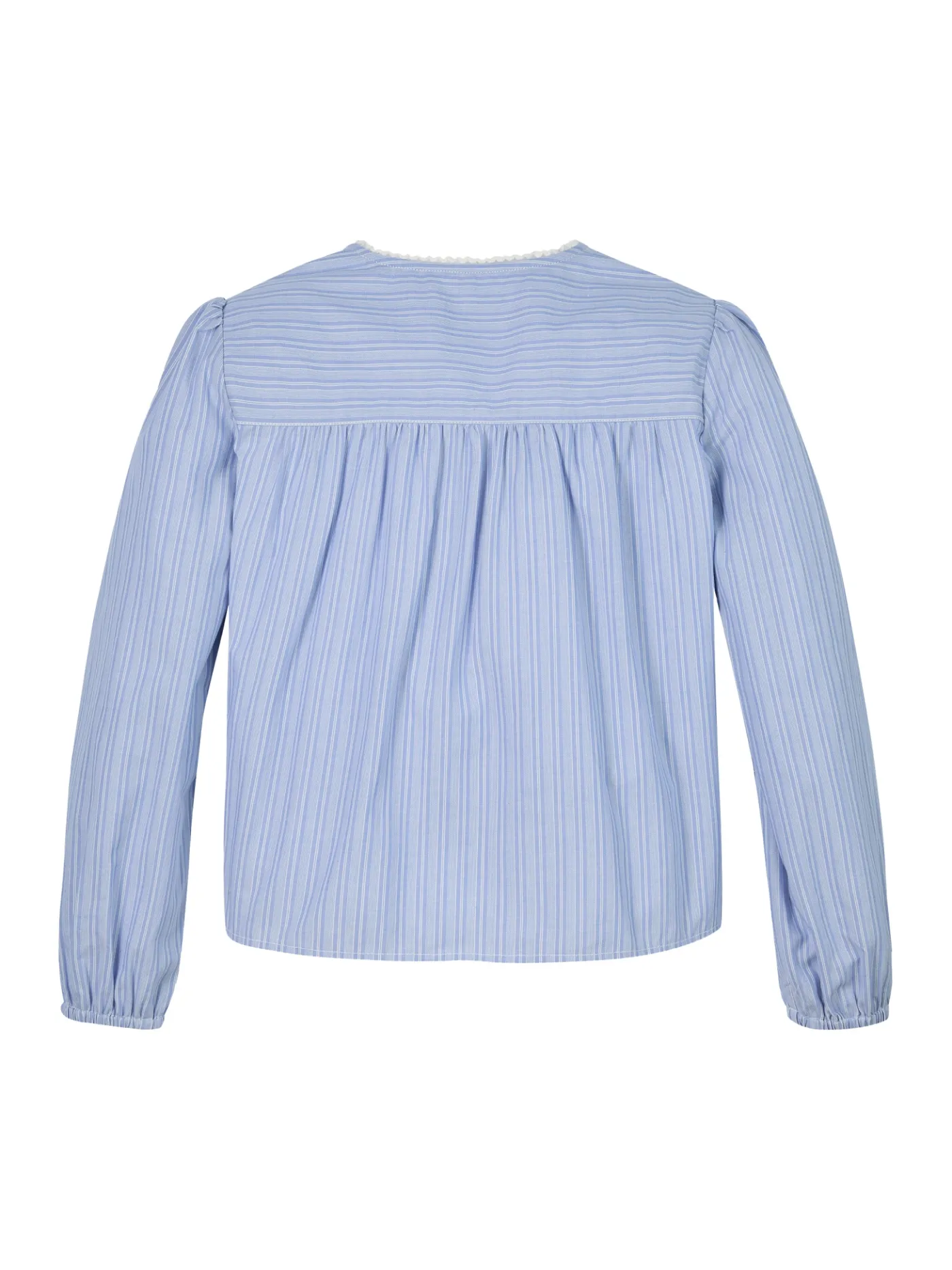 Gestreifte Bluse mit Falten