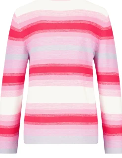 Gestreifter Strickpullover mit Wollanteil
