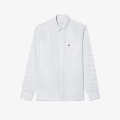 Gestreiftes Regular Fit-Leinenhemd