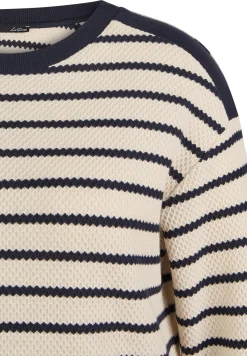 Gestreiftes Sweatshirt mit Details an Schulter und Ärmel