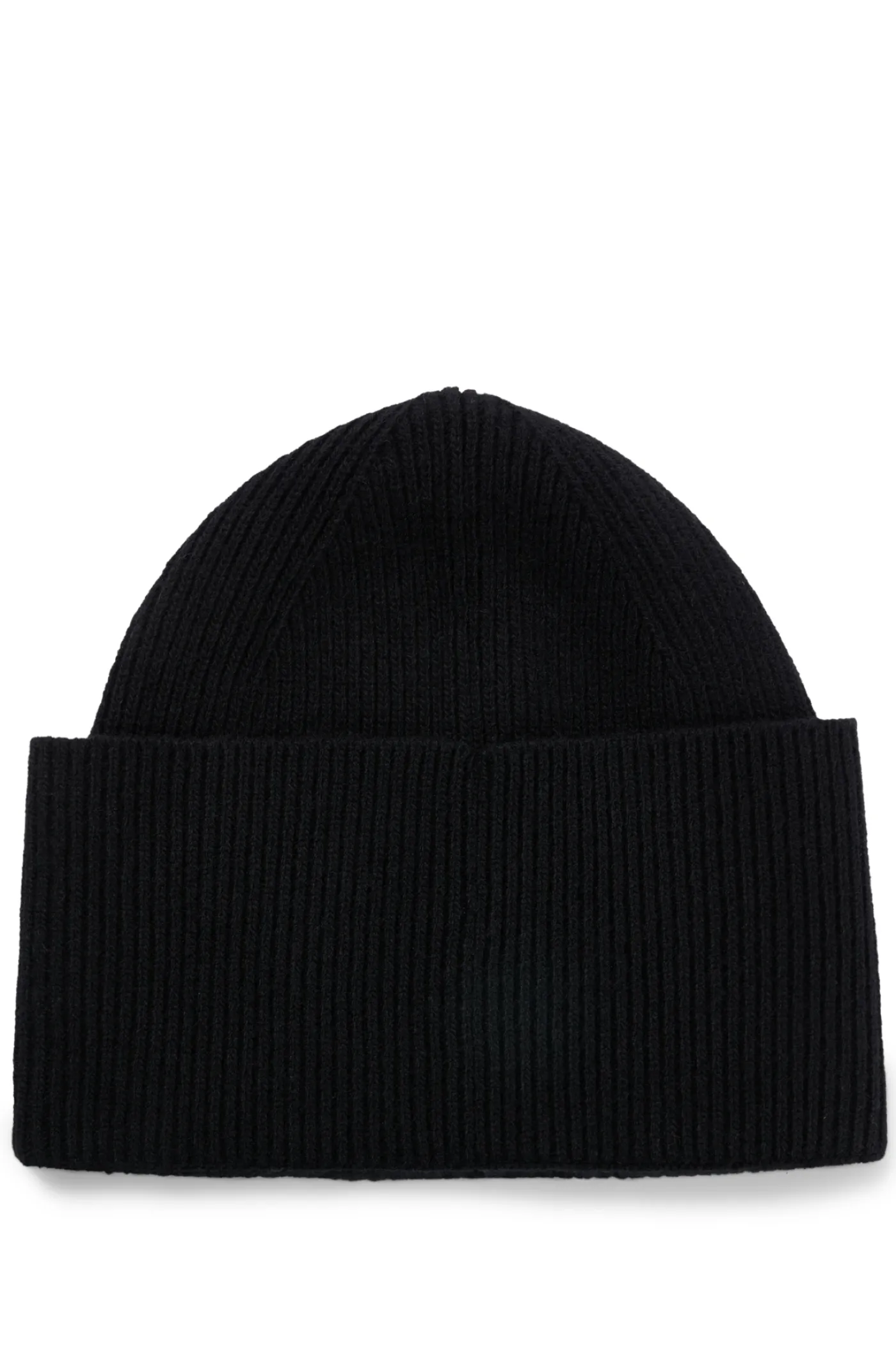 Gestrickte Beanie-Mütze mit Rippenmuster
