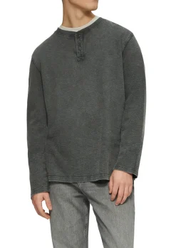 Gewaschenes Henley-Longsleeve