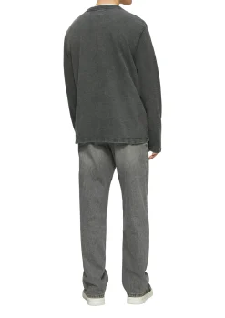 Gewaschenes Henley-Longsleeve