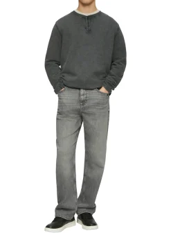 Gewaschenes Henley-Longsleeve