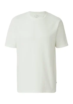 Gewaschenes T-Shirt mit Flammgarnstruktur