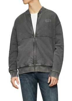 Gewaschene Sweatshirtjacke im Bomber-Style