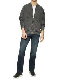 Gewaschene Sweatshirtjacke im Bomber-Style