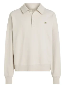 Gewebtes Label Relaxed Rugby Sweater