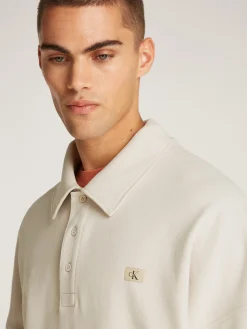 Gewebtes Label Relaxed Rugby Sweater