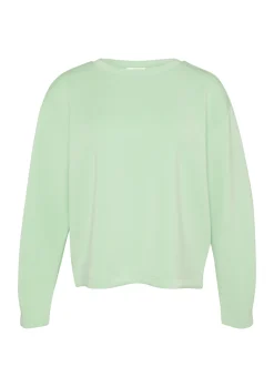 Glattes Scuba-Shirt im Relaxed Fit mit überschnittenen Schultern