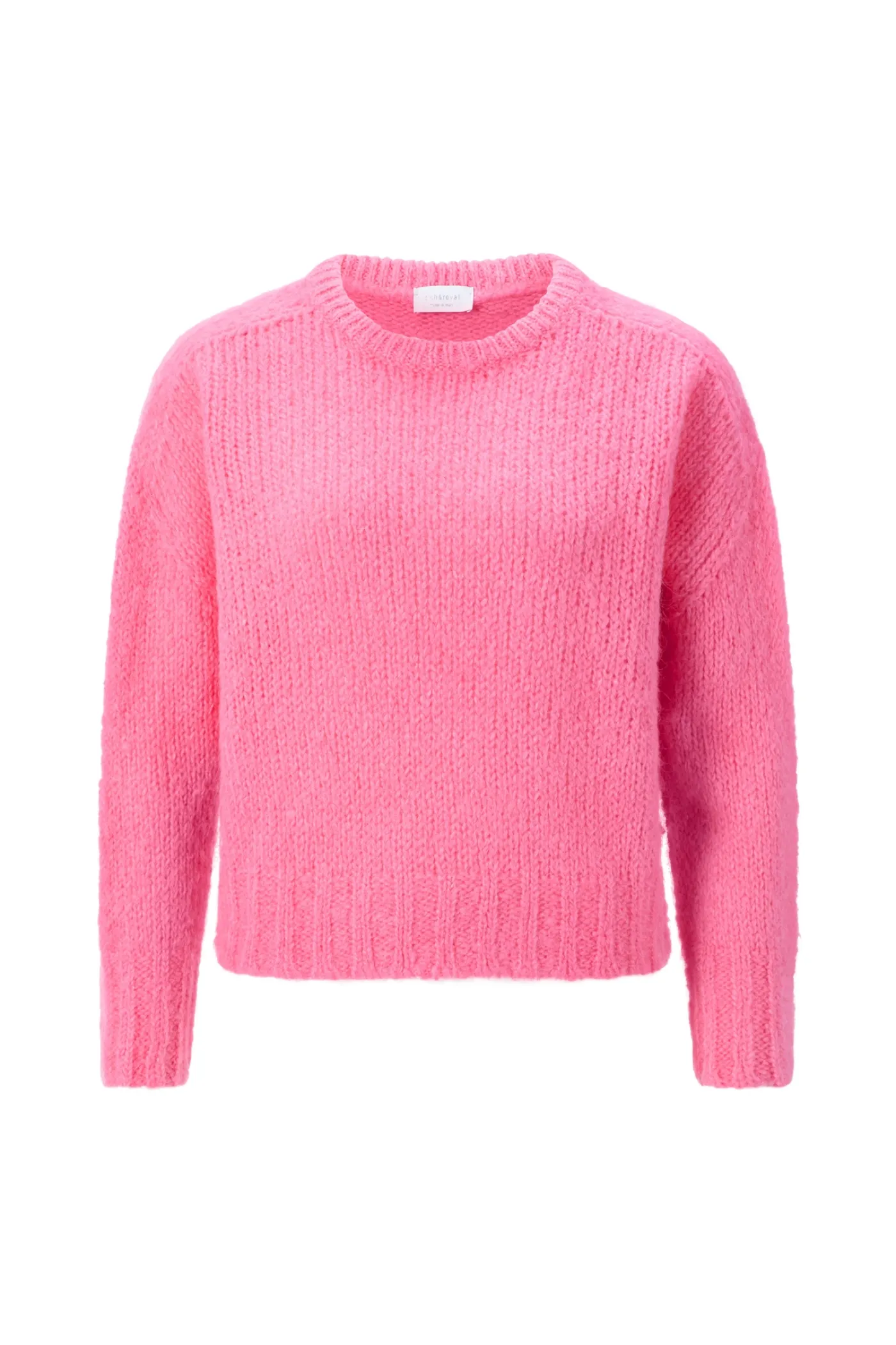 Grobstrickpullover mit Rundhals