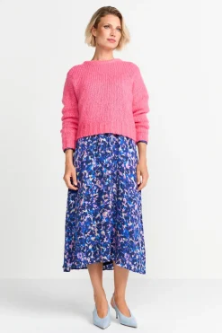 Grobstrickpullover mit Rundhals