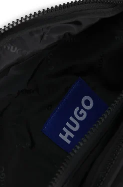 Gürteltasche mit Reißverschluss und besticktem Logo-Aufnäher