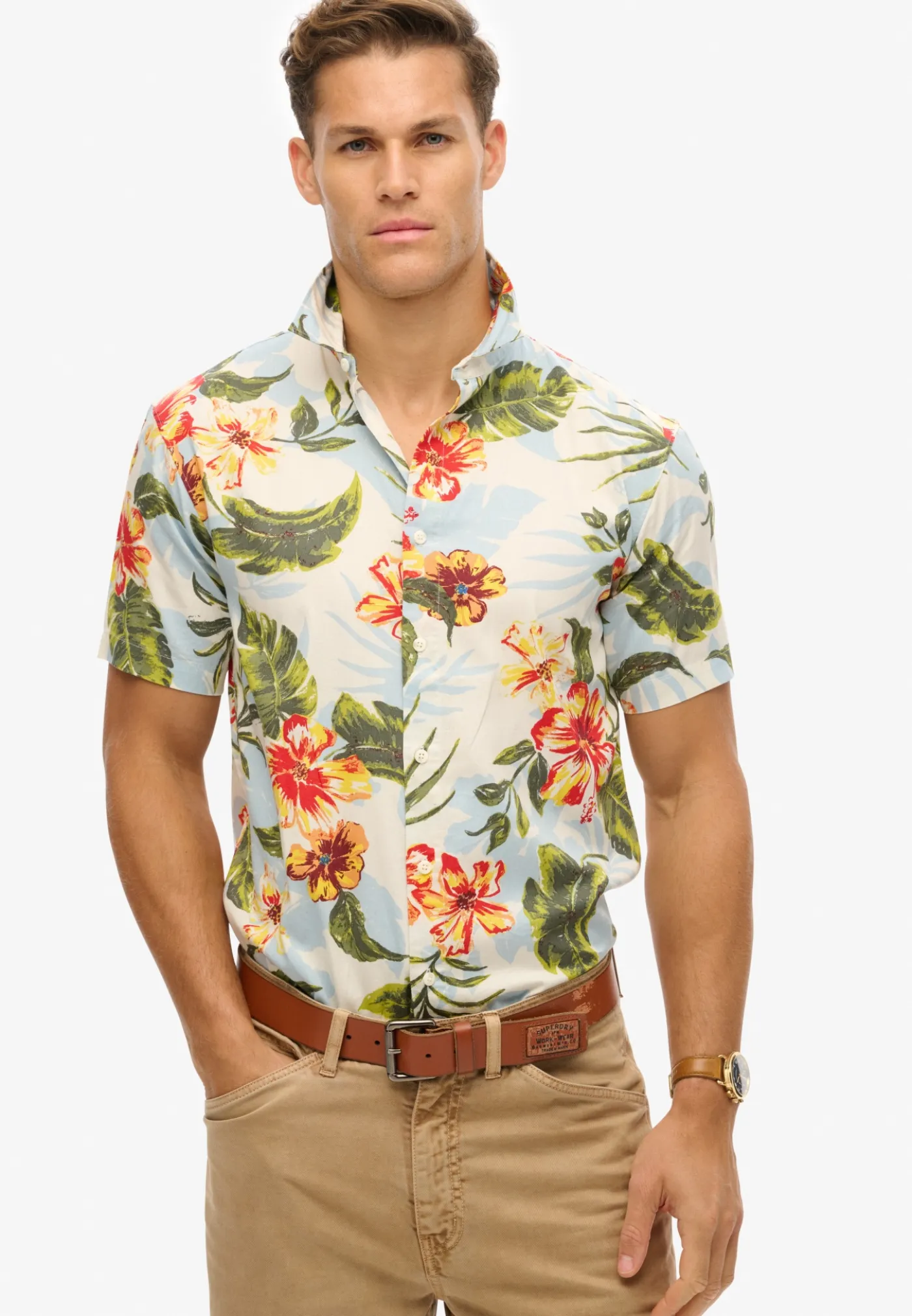 Hemd mit Hawaii-Print