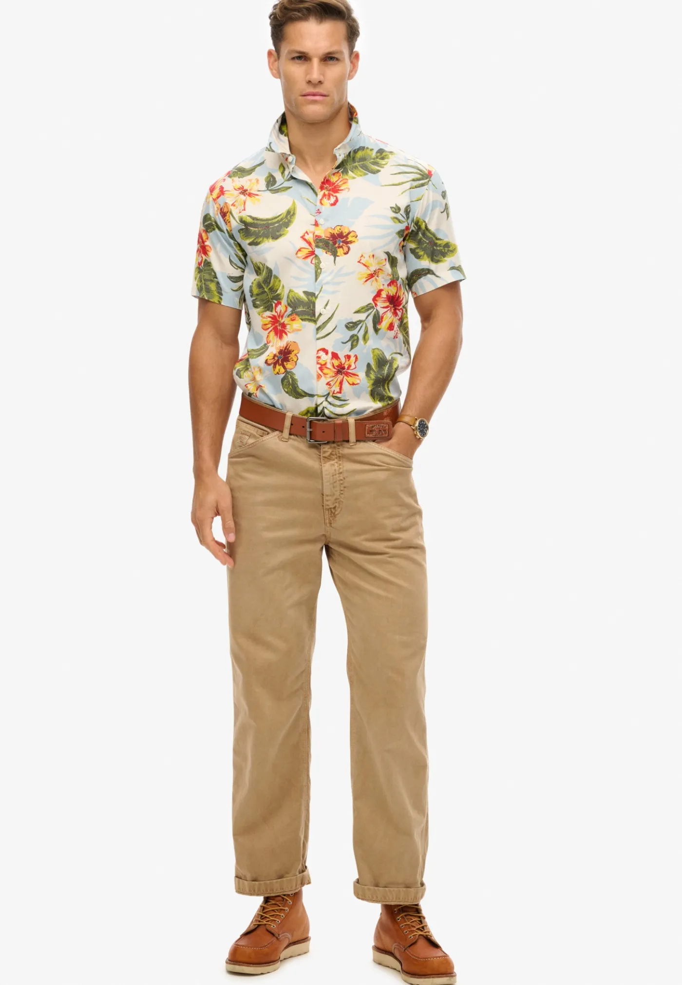 Hemd mit Hawaii-Print
