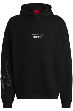 Hoodie aus Baumwoll-Mix mit Racing-Print