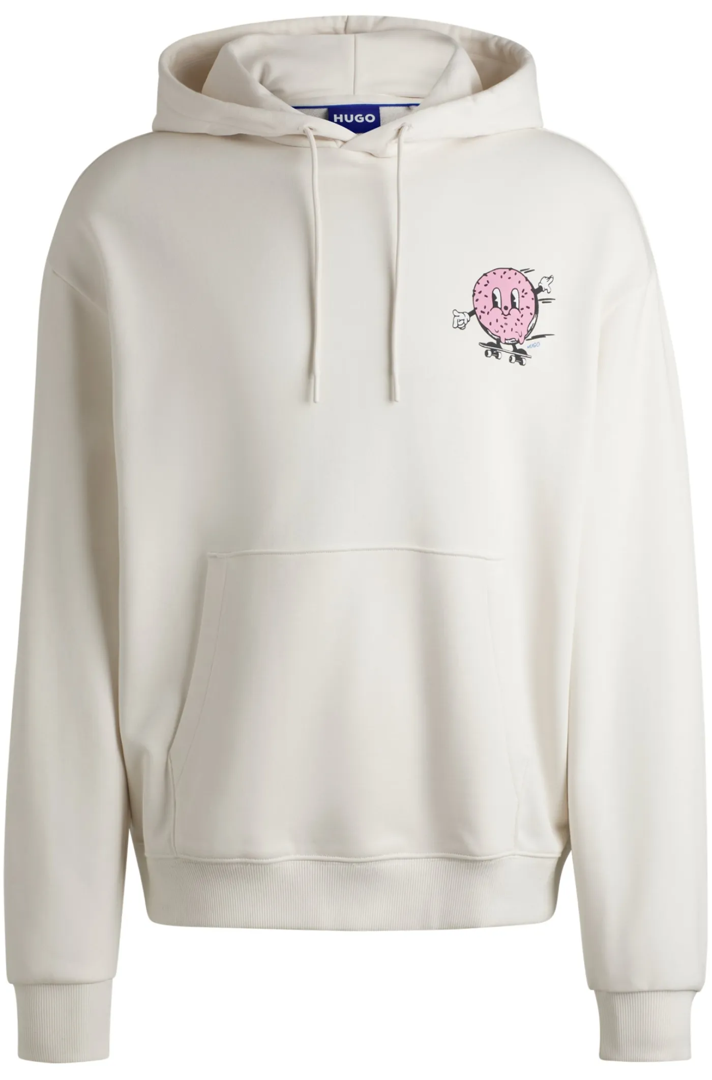 Hoodie aus Baumwoll-Terry mit Streetfood-Grafik