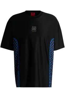 HUGO x RB T-Shirt aus strukturiertem Jersey mit Paspeldetails