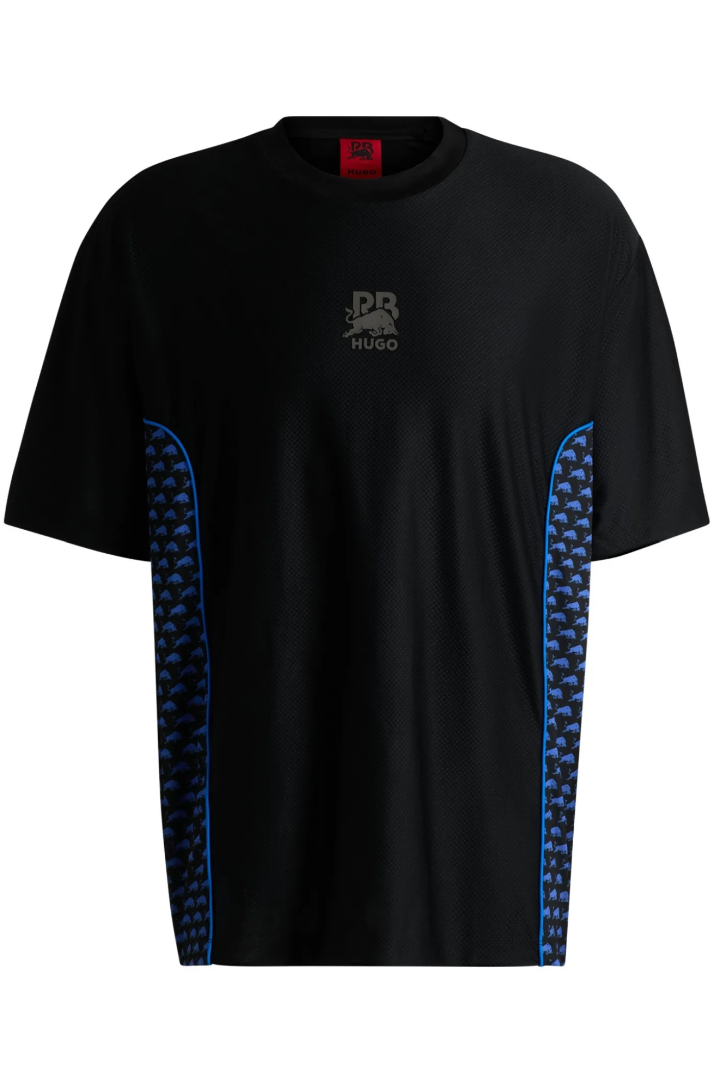 HUGO x RB T-Shirt aus strukturiertem Jersey mit Paspeldetails