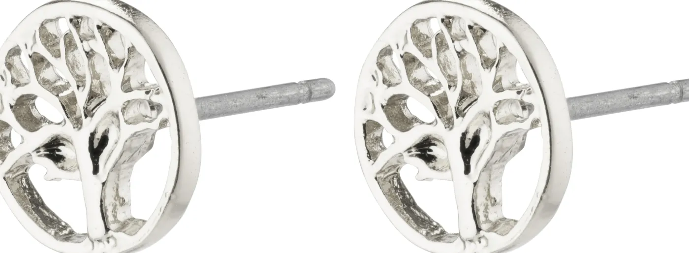 IBEN recycelte Ohrstecker, versilbert