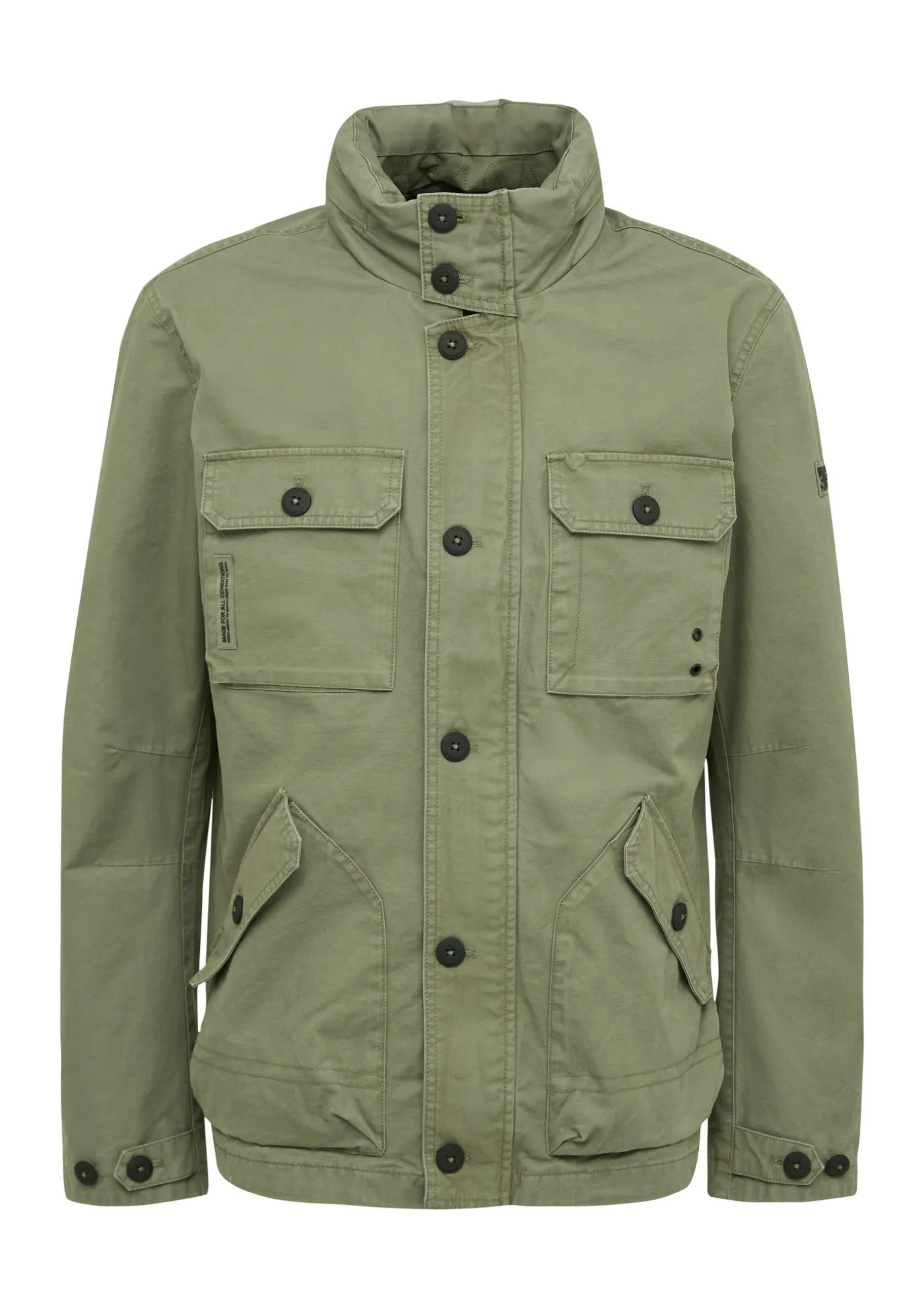 Jacke im Utility-Stil mit Kapuze im Kragen