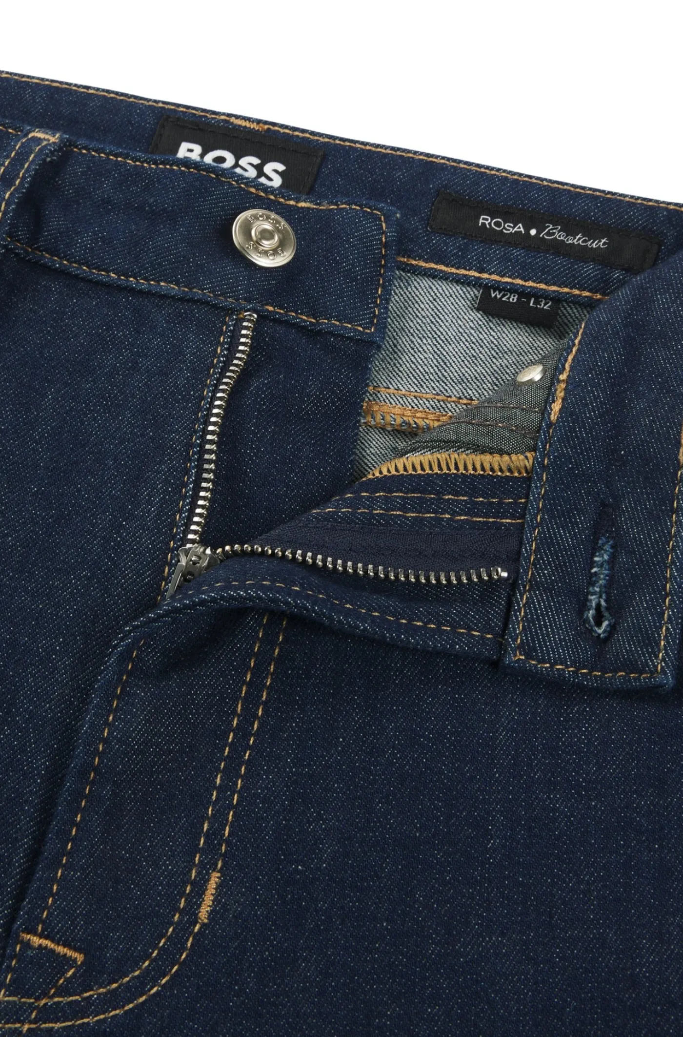 Jeans aus blauem Stretch-Denim mit Logo-Details