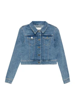 Jeansjacke mit Used-Effekt