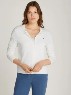 Jersey-Cardigan mit Rundhalsausschnitt