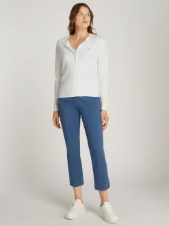 Jersey-Cardigan mit Rundhalsausschnitt