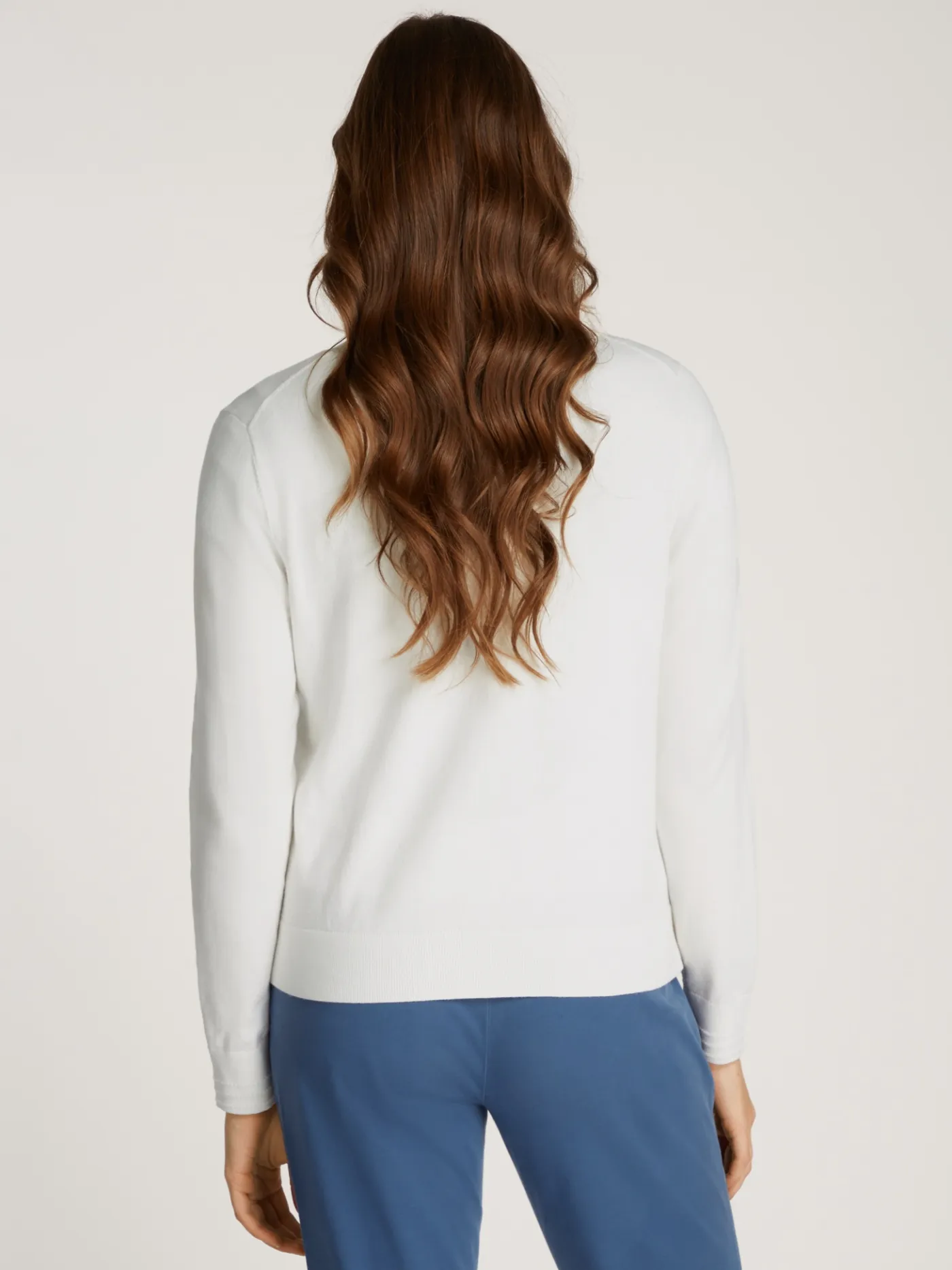 Jersey-Cardigan mit Rundhalsausschnitt