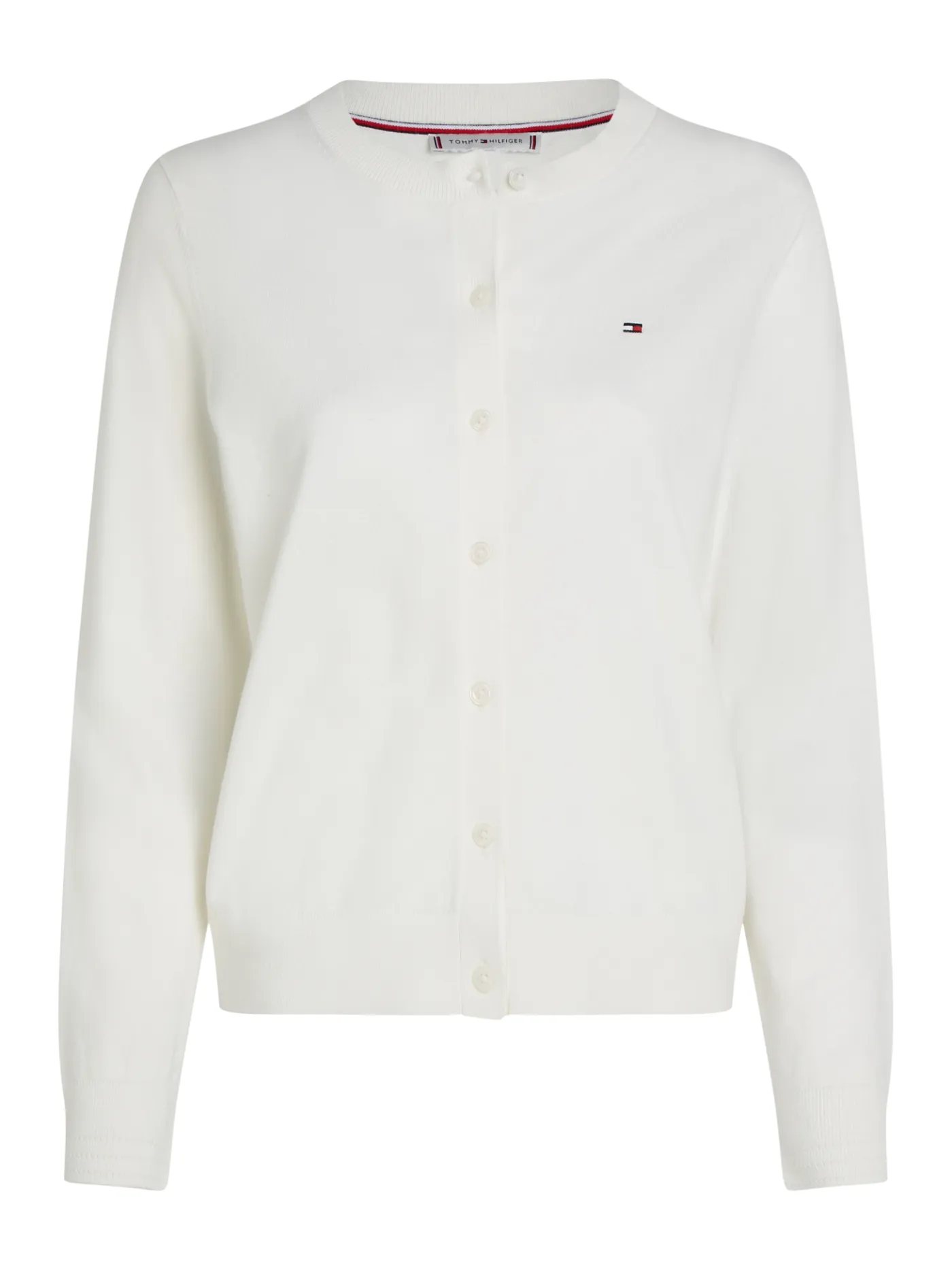 Jersey-Cardigan mit Rundhalsausschnitt