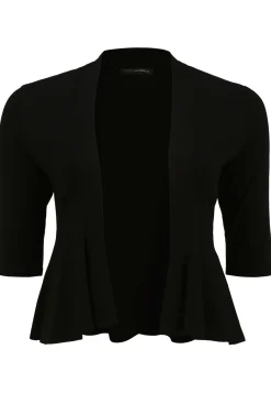Jersey-Jacke mit Schalkragen und Schößchen