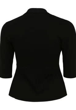 Jersey-Jacke mit Schalkragen und Schößchen