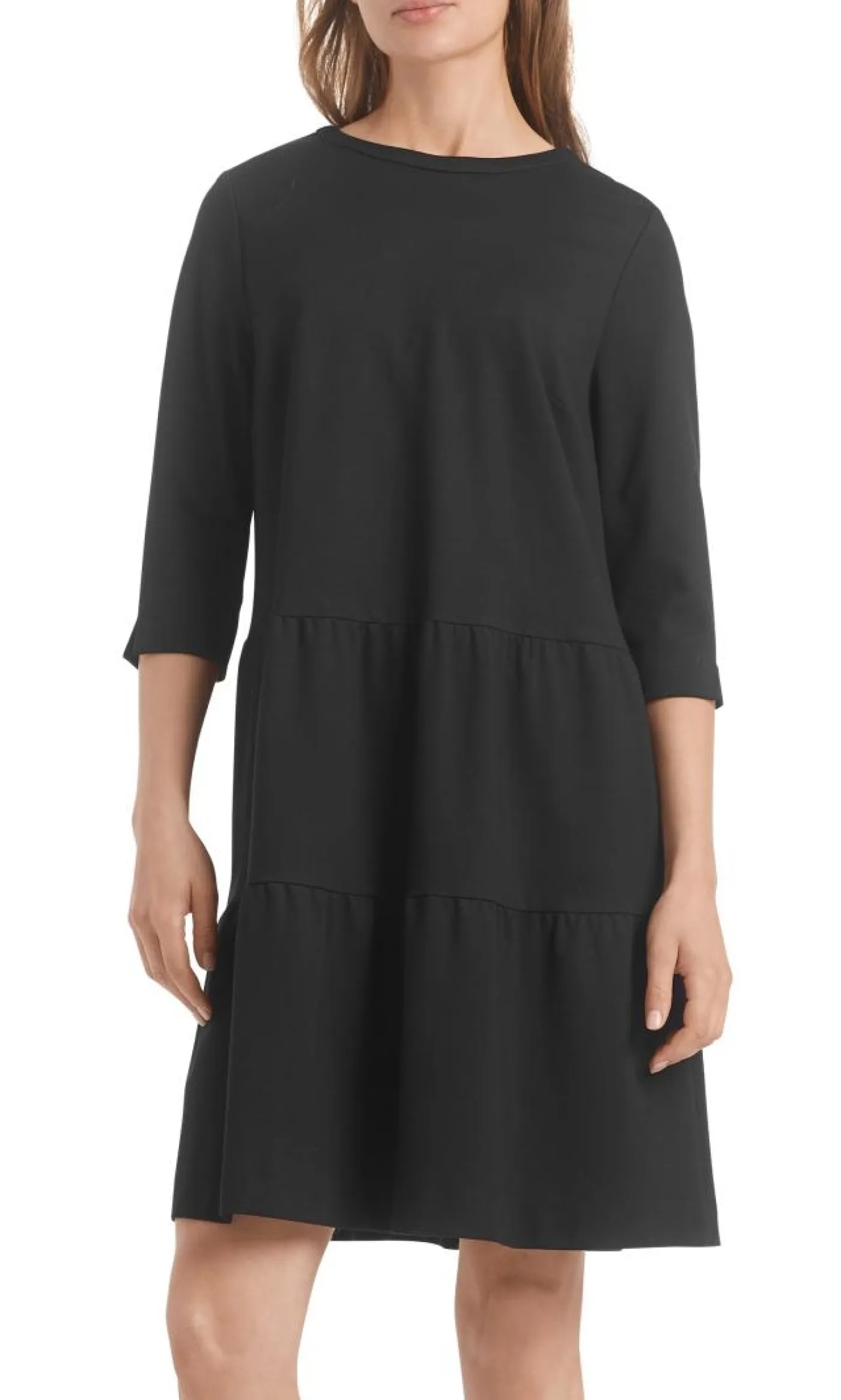 Jerseykleid mit Stufenvolants