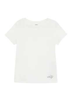 Jersey-T-Shirt mit dezentem Logoprint