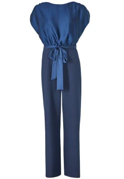 Jumpsuit aus Material-Mix