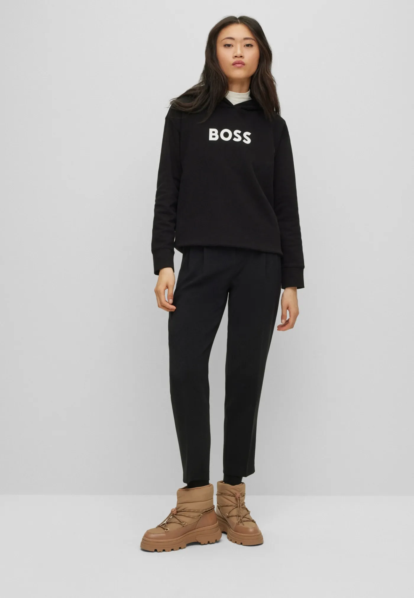 KAPUZEN-SWEATSHIRT Edelight AUS BAUMWOLLE-TERRY MIT KONTRASTIERENDEM LOGO