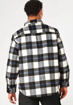 Kariertes Oversize-Fit Hemd aus gebürstetem Gewebe