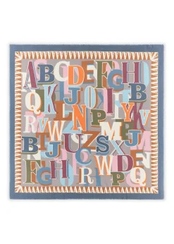 Kaschmirweiches Tuch mit Alphabet-Schriftzug