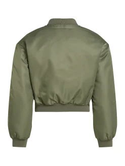 Kastige Satin-Bomberjacke