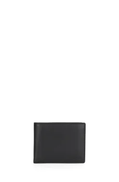 KLAPP-GELDBÖRSE AUS LEDER MIT LOGO-PRÄGUNG UND MÜNZTASCHE